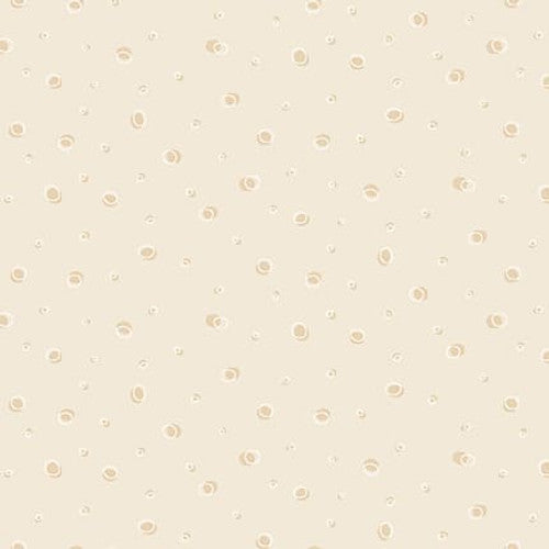 Henry Glass Fabric 3217-44 LT CREAM, from Down Tinsel Lane Collection by Anni Downs
