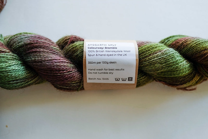 RIVERKNITS Yarn AYSGARTH, BRAMBLE, British Wensleydale Wool