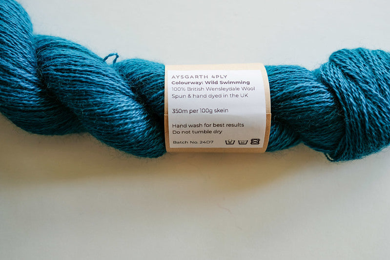 RIVERKNITS Yarn AYSGARTH, WILD SWIMMING, British Wensleydale Wool