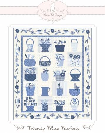 Quilt Pattern TWENTY BLUE BASKETS by Anne Sutton from Bunny Hill Designs, #2194