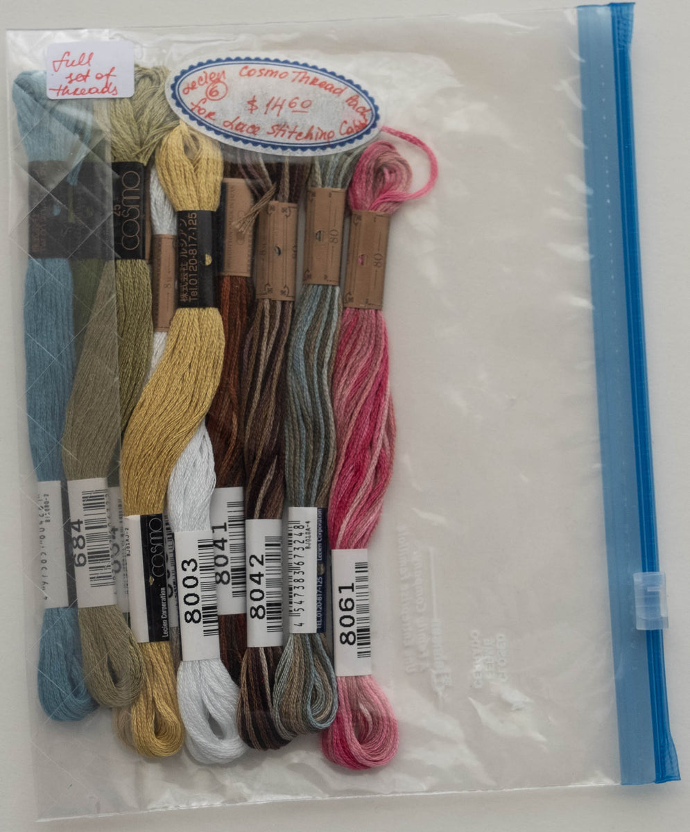 COSMO Embroidery Floss Pack from Lecien, Japan, for the Pattern of