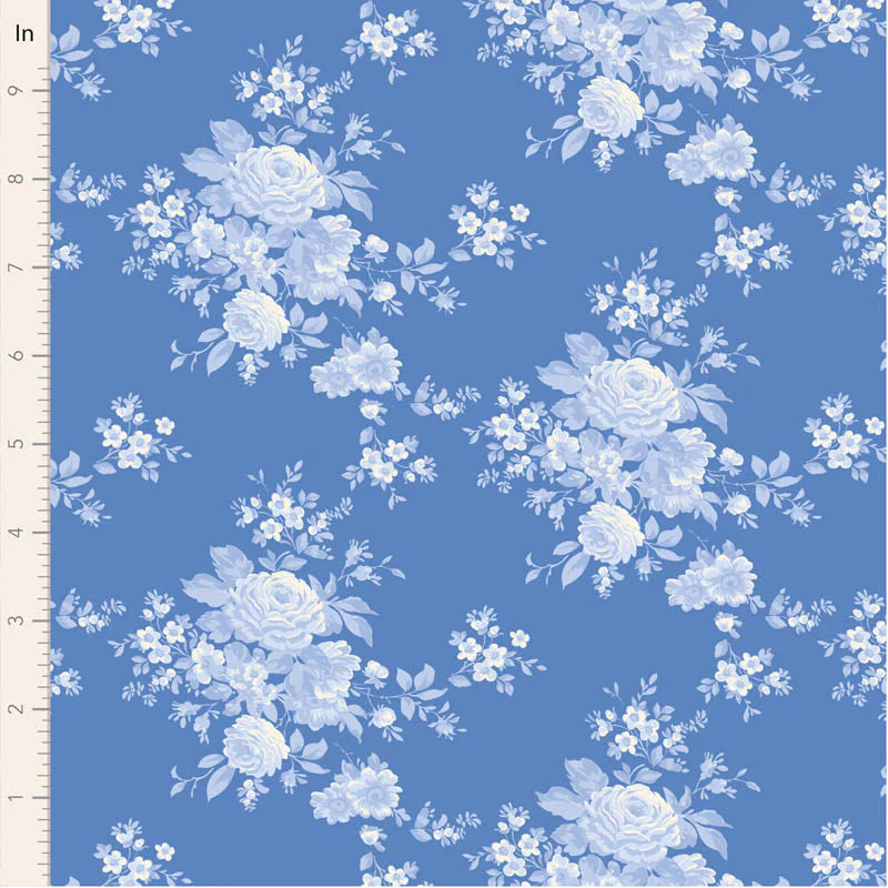 SOMETHING BLUE Collection by TILDA, Fabric CAROL CORNFLOWER, TIL100674