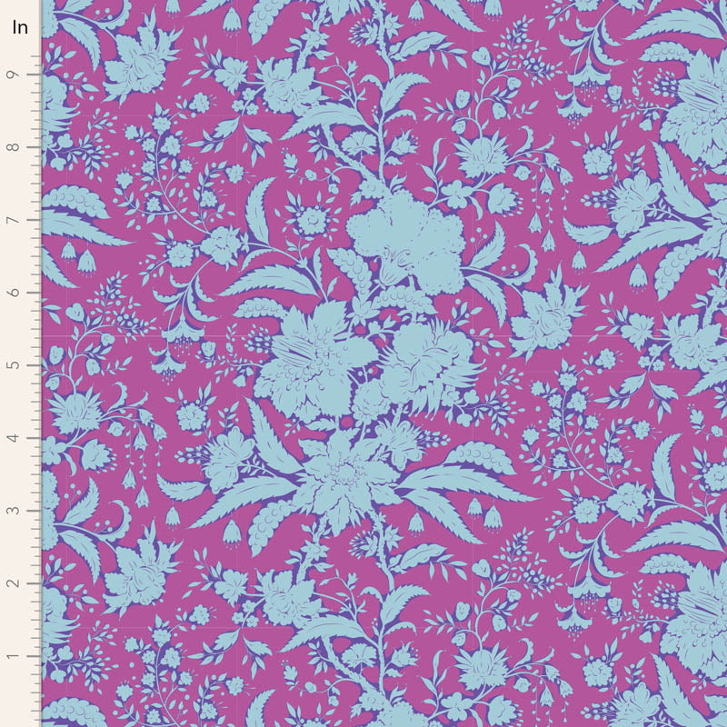 Tilda Fabric ABLOOM PLUM from Bloomsville BLENDERS Collection, TIL110078