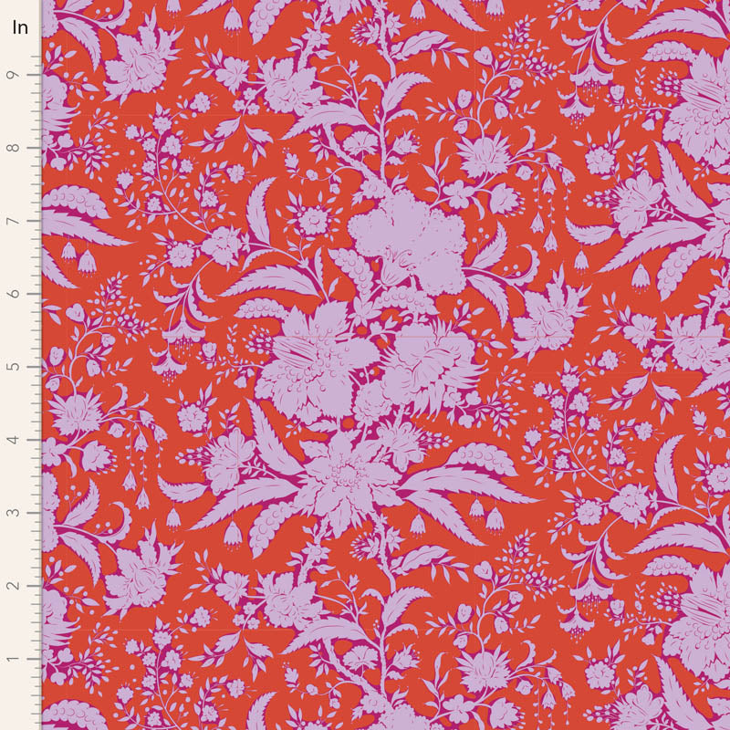 Tilda Fabric ABLOOM TOMATO from Bloomsville BLENDERS Collection, TIL110079