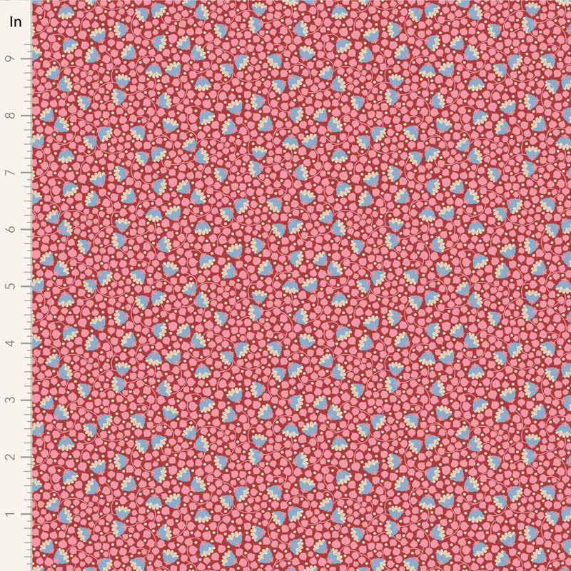 Fabric WALLFLOWER BLENDERS, BELLFLOWER PINK by TILDA, TIL110129