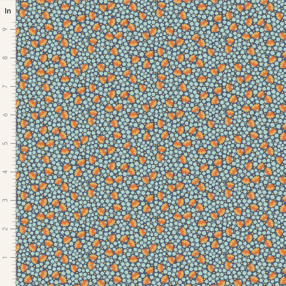 Fabric WALLFLOWER BLENDERS, BELLFLOWER PRUSSIAN by TILDA, TIL110133