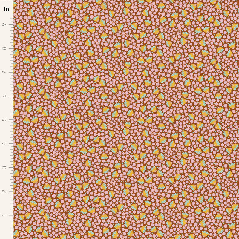 Fabric WALLFLOWER BLENDERS, BELLFLOWER MULBERRY by TILDA, TIL110135