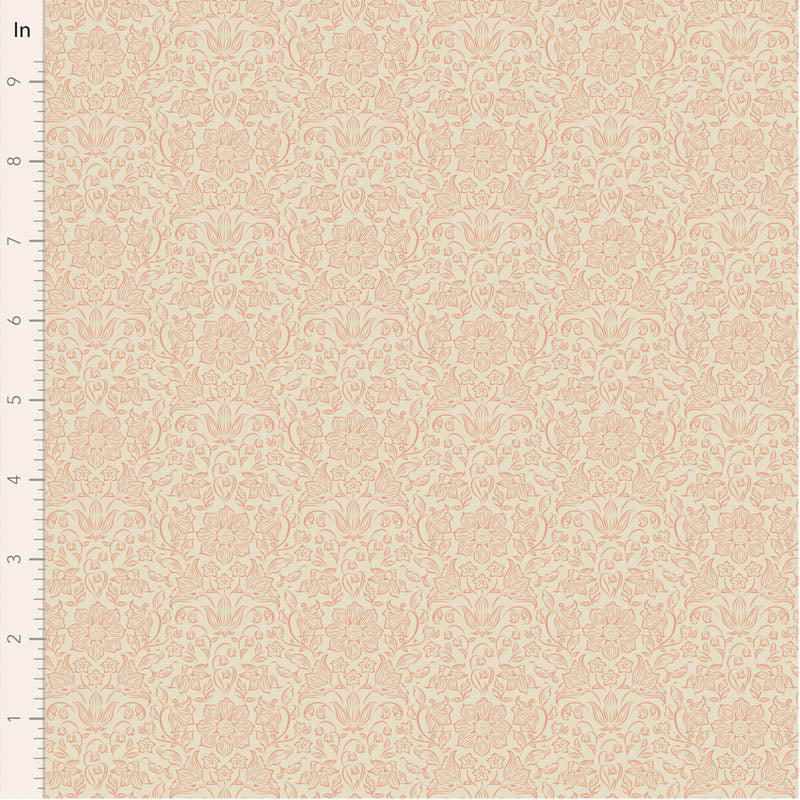 PREORDER! Fabric, LILA PEACH BLENDER for SONGBIRD Collection by TILDA, TIL110150