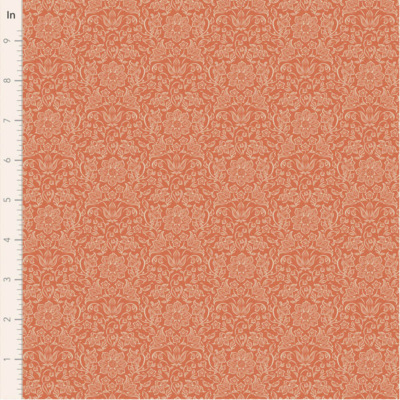 PREORDER! Fabric, LILA CORAL BLENDER for SONGBIRD Collection by TILDA, TIL110152