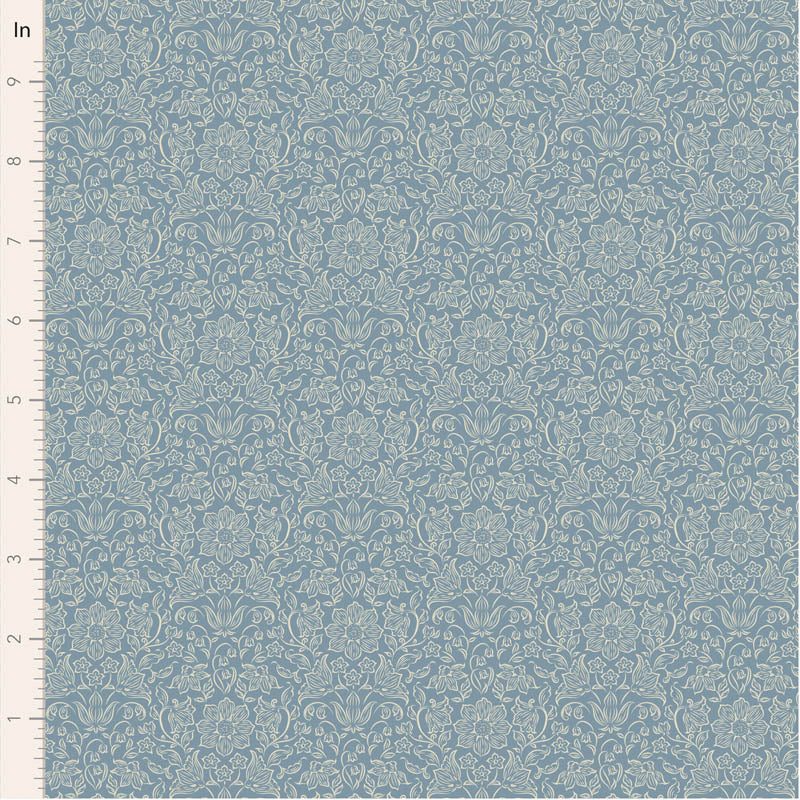PREORDER! Fabric, LILA BLUE BLENDER for SONGBIRD Collection by TILDA, TIL110158