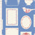 Fabric LABELS AND ORNAMENTS BLUE, A BLENDER for SOMETHING BLUE Collection by TILDA, TIL110173