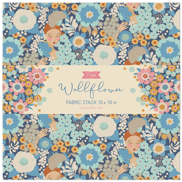 Fabric Stack, 40 pieces of fabrics from WALLFLOWER Collection, 10