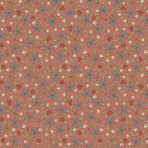 Henry Glass Fabric 3216-88 RED, from Down Tinsel Lane Collection by Anni Downs