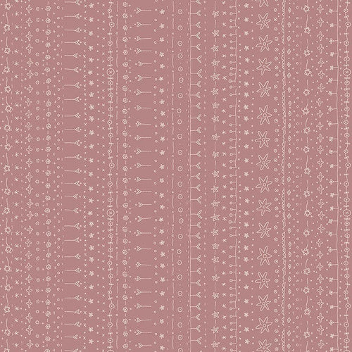 Henry Glass Fabric DAISY CHAIN 3325-55 LILAC, from Simply Be Collection by Anni Downs