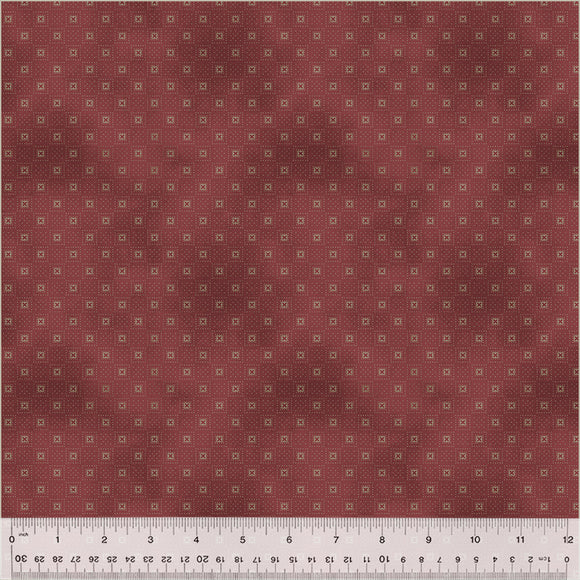 Fabric STITCH WINE from GARDEN TALE Collection by Jeanne Horton 41541A-22