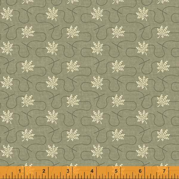 Quilting Fabric DILLYDALLY from Traveler Collection by Jeanne Horton. 52914-5 Olive
