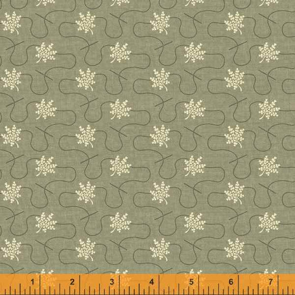 Quilting Fabric DILLYDALLY from Traveler Collection by Jeanne Horton. 52914-5 Olive