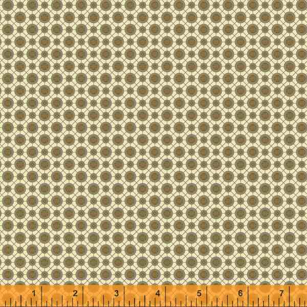 Quilting Fabric ROUNDABOUT from Traveler Collection by Jeanne Horton. 52915-8 Beechnut