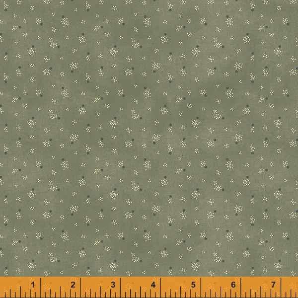 Quilting Fabric DOTTING from Traveler Collection by Jeanne Horton. 52917-11 Moss