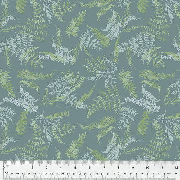 Cotton Fabric, FERN TEAL,53786D-9, Perennial Collection by Kelly Ventura for Windham Fabrics
