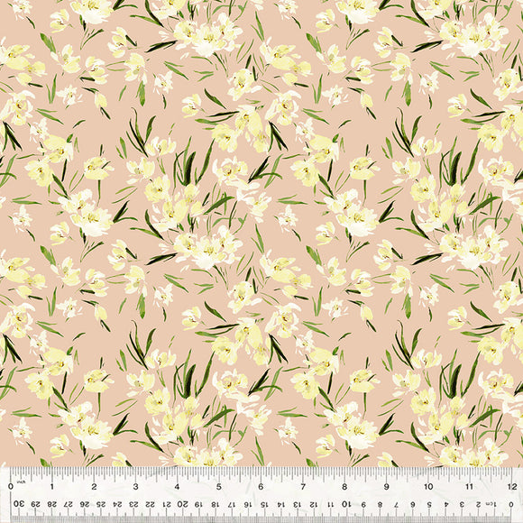 Cotton Fabric, PEONY TULIP PETAL, 53787D-6, Perennial Collection by Kelly Ventura for Windham Fabrics