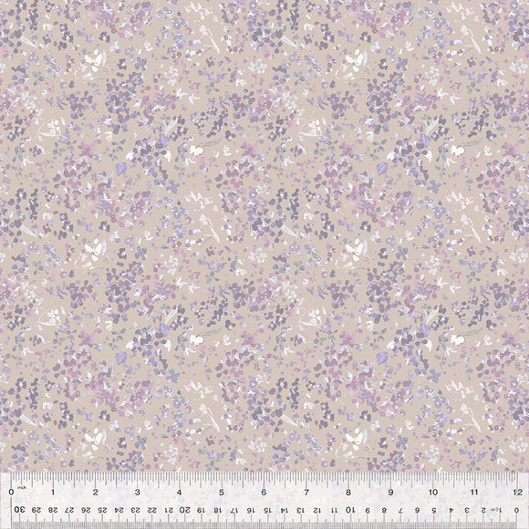 Cotton Fabric, WILDFLOWER, LAVENDER, 53808-3, FLORET Collection by Kelly Ventura for Windham Fabrics