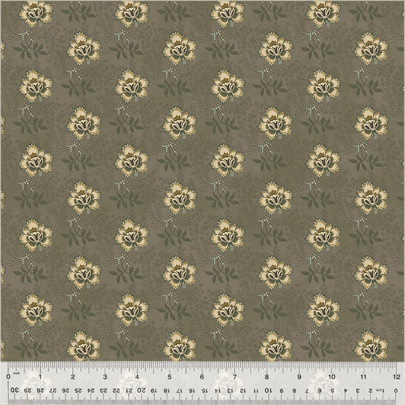 Fabric GARDEN ROW FOSSIL from GARDEN TALE Collection by Jeanne Horton 53825-9