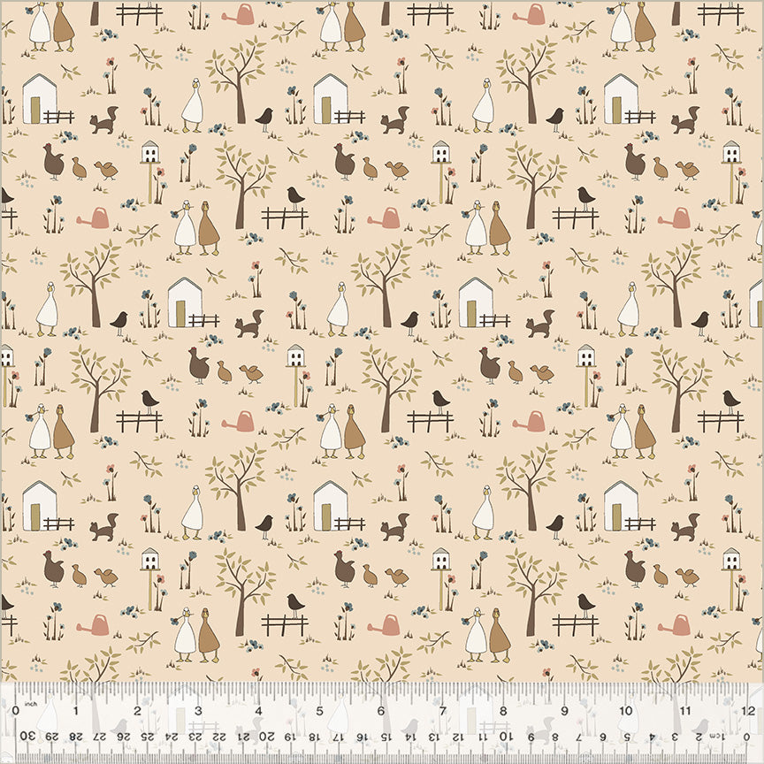 Petite Jeanne Collection, PRAIRIE WALK BLUSH Quilting Fabric from L'Atelier Perdu for Windham Fabrics, 53942-4