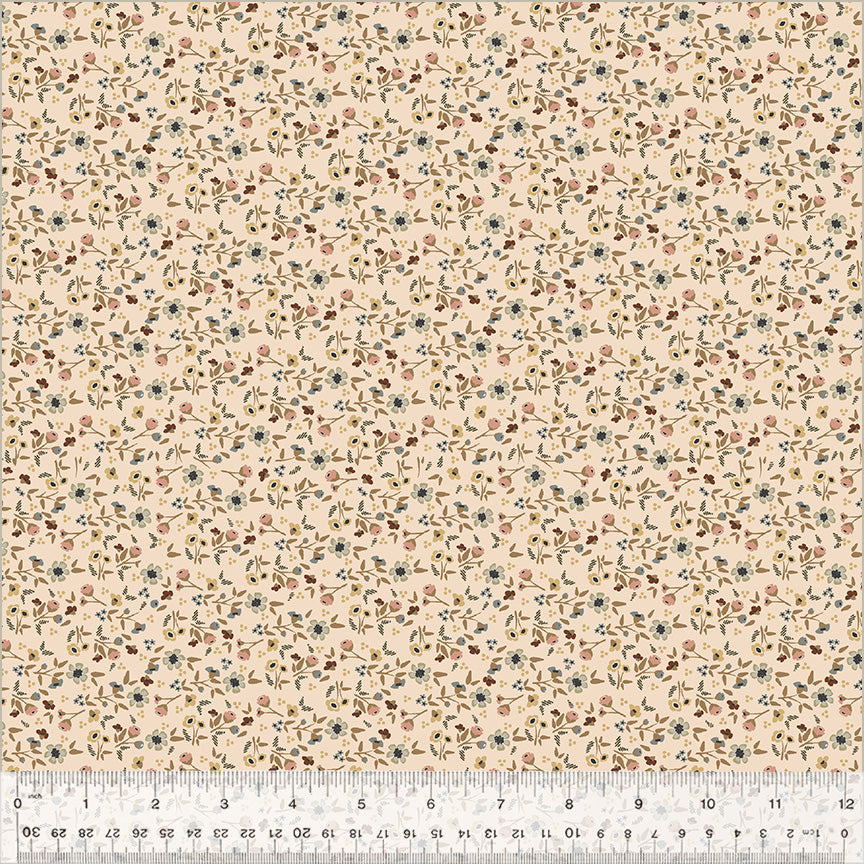 Petite Jeanne Collection, WILD FLOWERS BLUSH Quilting Fabric from L'Atelier Perdu for Windham Fabrics, 53943-4