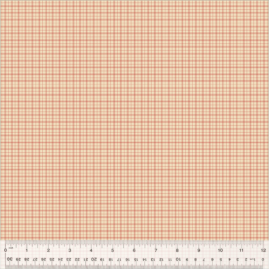 Petite Jeanne Collection, SWEET PLAID BLUSH Quilting Fabric from L'Atelier Perdu for Windham Fabrics, 53948-4