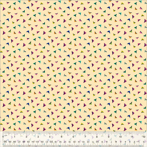 Cotton Fabric FLUTTER MACADAMIA from BOTANICA Collection, Windham Fabrics, 54019-5