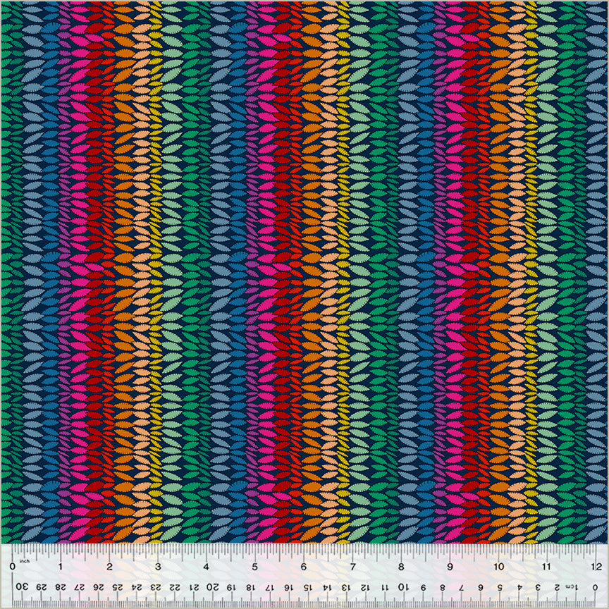 Cotton Fabric 54302D-3 RAZZLE Rainbow from Twilight Collection by Sally Kelly for Windham Fabrics