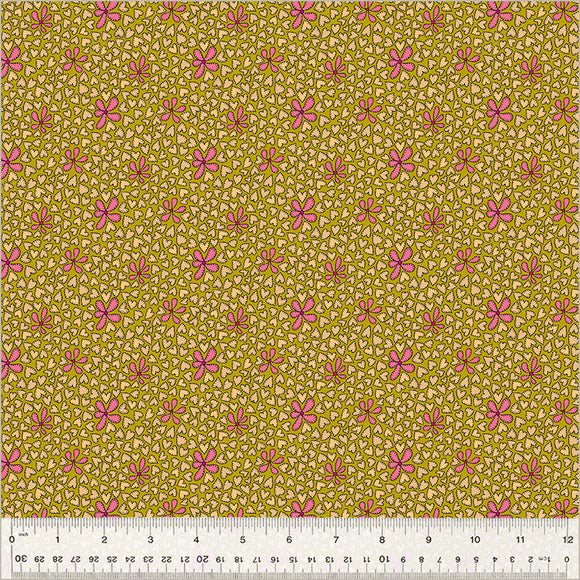 Cotton Fabric 54304D-7 DAZZLE Mustard from Twilight Collection by Sally Kelly for Windham Fabrics