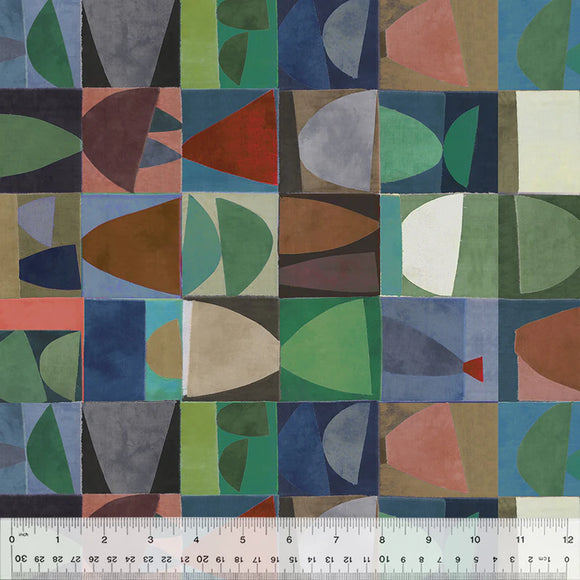 Sketchbook #21, PETITE PALETTE STACKS, 54548D-7 FOREST VIEW Quilting Fabric from Marcia Derse for Windham