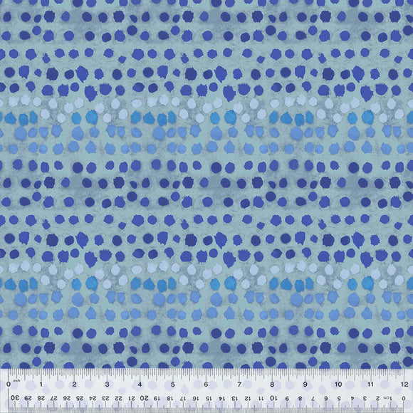 Sketchbook #21, PAINT POTS, 54549D-9 OCEAN Quilting Fabric from Marcia Derse for Windham