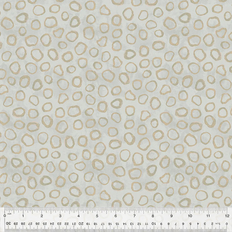 Sketchbook #21, GEMS, 54551D-14 ALABASTER Quilting Fabric from Marcia Derse for Windham