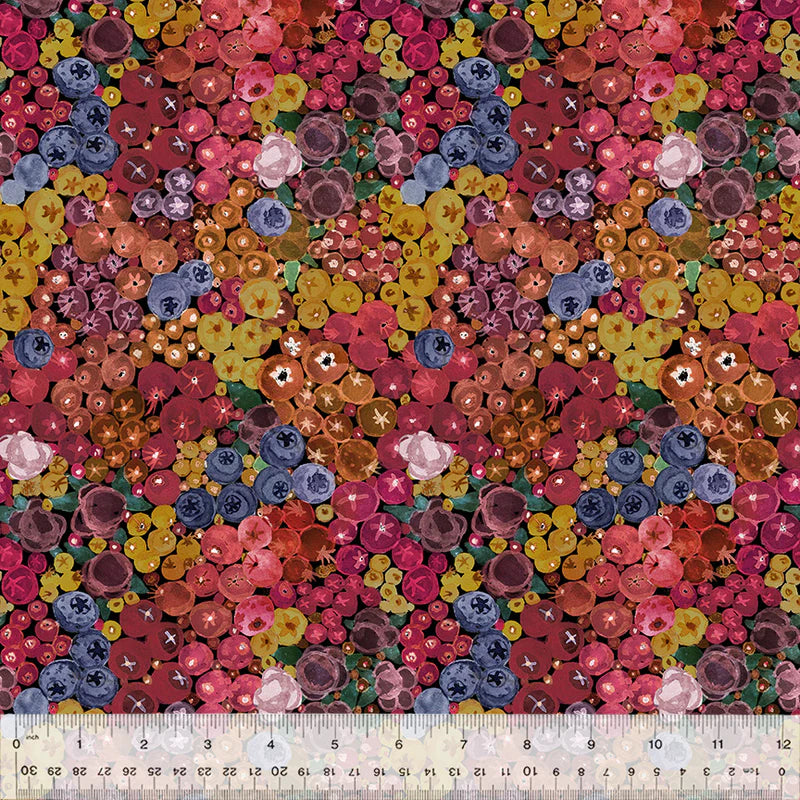 Cotton Fabric Ripe Berries 54774D-2 Berry, FOREST FRUITS Collection from Betsy Olmsted for Windham