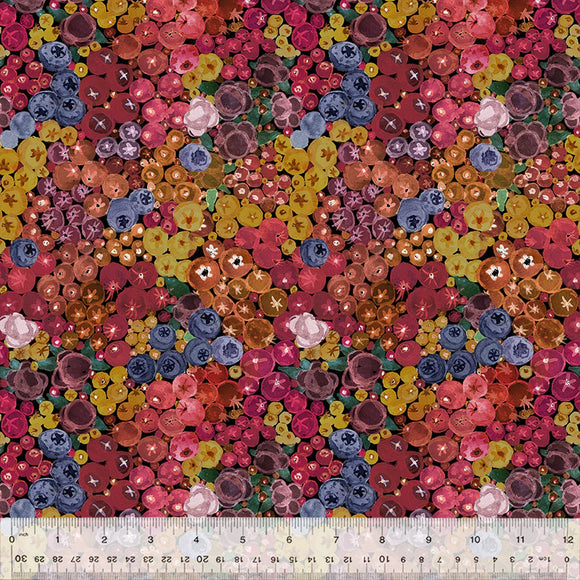 Cotton Fabric Ripe Berries 54774D-2 Berry, FOREST FRUITS Collection from Betsy Olmsted for Windham