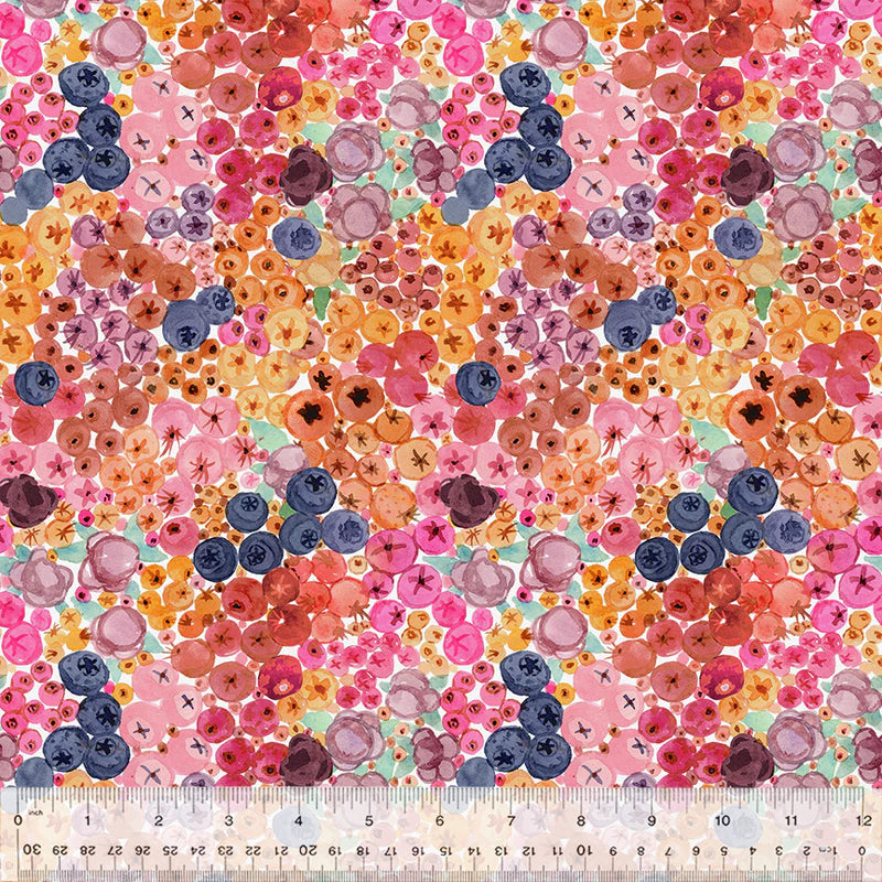 Cotton Fabric Ripe Berries 54774D-6 Pink, FOREST FRUITS Collection from Betsy Olmsted for Windham