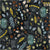 Fabric FORAGE, Onyx, from FLORA and FORM Collection by Essoldo Designs for Windham, 54779DM-3 Onyx