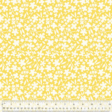 Cotton Fabric SOFT MINI-VINE 54794-2 Yellow, MERRY-GO-ROUND Collection from Whistler Studios for Windham