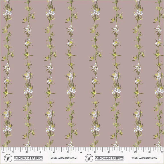Cotton Fabric, CLIMBING VINES 54876D-13 Lavender, Bloomfield Collection by Kelly Ventura for Windham