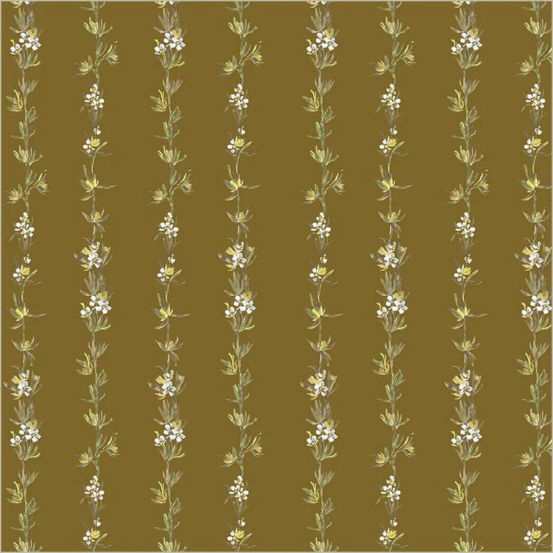 Cotton Fabric, CLIMBING VINES 54876D-14 Olive, Bloomfield Collection by Kelly Ventura for Windham