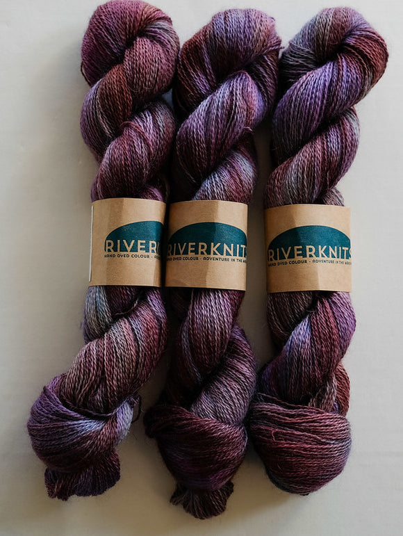 RIVERKNITS Yarn AYSGARTH, INK CAP, British Wensleydale Wool