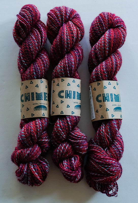 RIVERKNITS Yarn CHIMERA 4-PLY, POMEGRANATE, British Bluefaced Leicester Wool