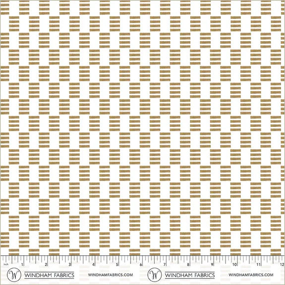 Cotton Fabric, STACKED 54877D-14 Olive, Bloomfield Collection by Kelly Ventura for Windham