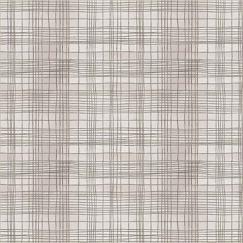 Fabric STRING THEORY PLAID, 54932D-25 Seashell from Marcia Derse's THE PLAID ONE Collection for Windham
