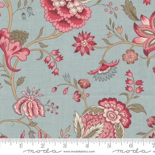 Cotton Fabric, ANTOINETTE CIEL BLUE 13951 13 by French General for Moda Fabrics