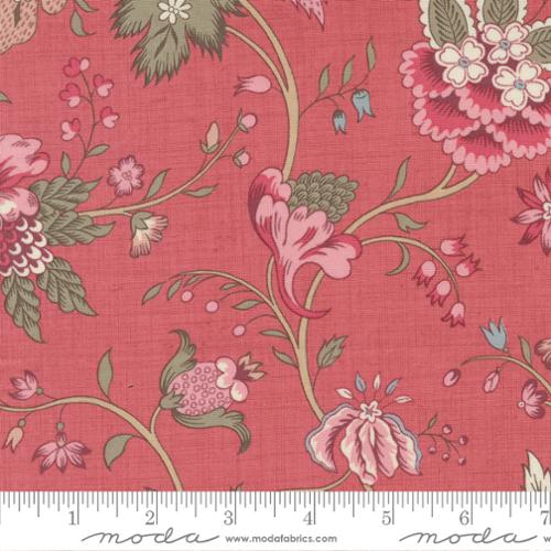 Cotton Fabric, ANTOINETTE FADED RED 13951 15 by French General for Moda Fabrics