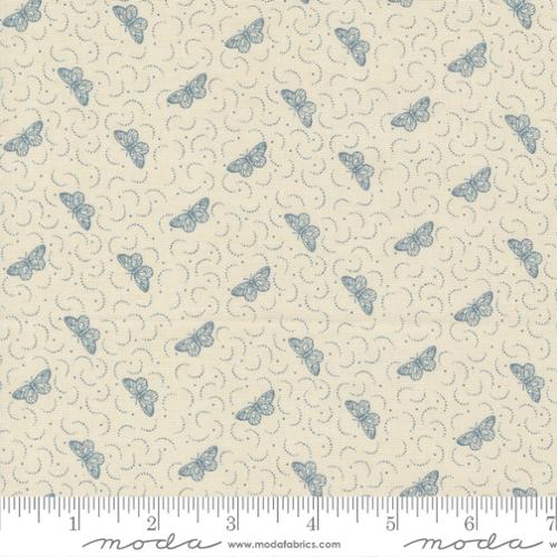 Cotton Fabric, ANTOINETTE PEARL FRENCH BLUE 13954 12 by French General for Moda Fabrics